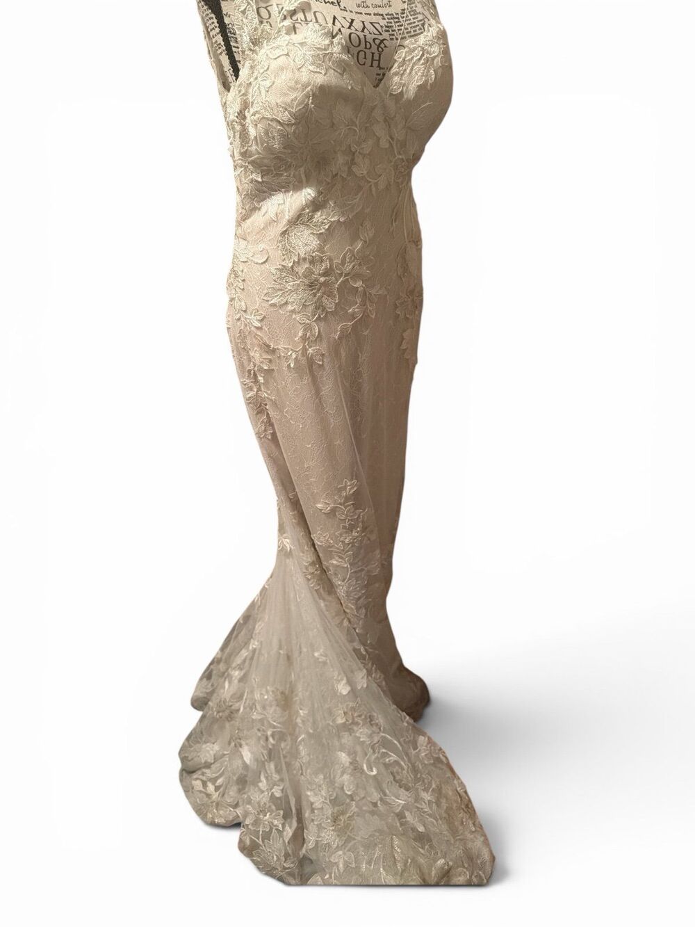Willowby by Watters Estee Boho Vintage Mermaid Lace Wedding Dress Size 14